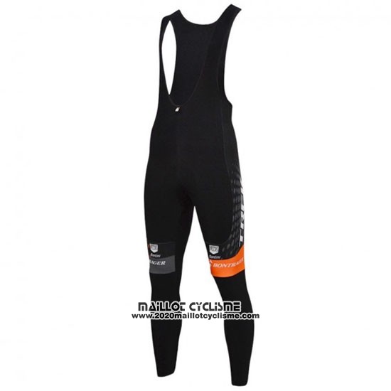 2016 Maillot Ciclismo Trek Selle San Marco Noir et Orange Manches Longues et Cuissard